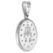 Picture of 3/4 inch Sterling Silver Oval Virgin Mary Miraculous Medal Necklace for Women Italy 20mm available with or without chain