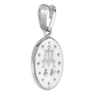 Picture of 5/8 inch Sterling Silver Oval Virgin Mary Miraculous Medal Necklace for Women Italy 14mm available with or without chain