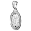 Picture of 3/4 inch Sterling Silver Oval Mother Mary Jesus Medal Necklace for Women and Men Stamped Open Back Italy 19 mm Tall available with or without chain