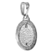 Picture of 5/8 inch Sterling Silver Jesus with Thorns Medal Necklace for Women and Men Stamped Open Back Italy 17mm Round available with or without chain