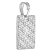 Picture of 3/4 inch Sterling Silver Rectangular Praying Female Medal Necklace for Women and Men Italy 18 mm Tall available with or without chain