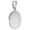 Picture of 3/4 inch Sterling Silver Jesus Christ with Crown of Thorns Medal Necklace Polished Italy 18mm Round available with or without chain