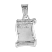 Picture of 5/8 inch Sterling Silver Engravable R h Embossed Scroll Necklace for Women Italy 15 mm Tall available with or without chain