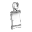 Picture of 5/8 inch Sterling Silver Jesus Christ Embossed on Scroll Necklace for Women Italy 15mm Tall available with or without chain