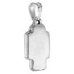 Picture of 3/4 inch Sterling Silver Baptism of Jesus Pendant Necklace for Women Cross Shaped High polish Italy 18mm Tall available with or without chain