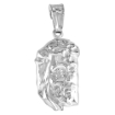 Picture of 3/4 inch Sterling Silver Crown of Thorns Head of Jesus Christ Pendant Necklace for Men and Women High polish Italy Italy 19mm Tall available with or without chain