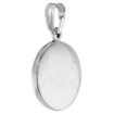 Picture of 3/4 inch Sterling Silver Jesus Christ with Cruciform Halo Medal Necklace for Women and Men Polished Italy 18mm Round available with or without chain