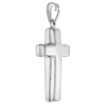 Picture of 27mm Sterling Silver Plain Latin Cross Necklace for Men and Women Italy 1 1/16 inch Tall available with or without chain