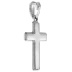 Picture of 22mm Sterling Silver Plain Latin Cross Necklace for Men and Women Polished Italy 7/8 inch Tall available with or without chain