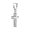Picture of 11mm Sterling Silver Very Tiny Plain Cross Necklace for Women Italy 3/8 inch available with or without chain