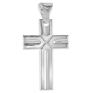 Picture of Sterling Silver Vracar Cross Necklace for Men and Women Stamped Open Back Italy 1 3/16 inch (30mm Tall available with or without chain