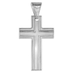 Picture of 30 mm Sterling Silver Latin Cross Necklace Stamped Open Back Italy 1 3/16 inch Tall available with or without chain