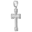 Picture of 25mm Sterling Silver Cross Potent Necklace for Men and Women Stamped Open Back Italy 1 inch Tall available with or without chain