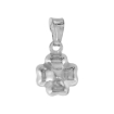 Picture of Very Tiny 1/4 inch Sterling Silver Cross Necklace for Women Italy 7mm Tall available With or Without chain