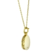 Picture of Gold-Plated Sterling Silver CZ Mother of Pearl Initials A-V Necklace for Women 2 piece with Enhancer Bale Red CZ Accent 16-18 inch