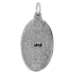 Picture of Sterling Silver St Christopher Medal Necklace Oxidized finish for Gymnasts Oval 1.8mm Chain