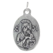 Picture of Sterling Silver St Alphonsus Medal Necklace Oxidized finish Oval 1.8mm Chain