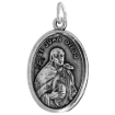 Picture of Sterling Silver Our Lady of Guadalupe & Medal Necklace Oxidized finish Oval 1.8mm Chain