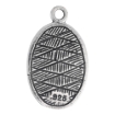 Picture of Sterling Silver Guardian Angel Medal Necklace Oxidized finish 1.8mm Chain