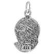 Picture of Sterling Silver Blessed Virgin Mary Medal Necklace Oxidized finish Oval 1.8mm Chain