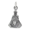 Picture of Sterling Silver Jesus of Prague Medal Necklace Oxidized finish Oval 1.8mm Chain