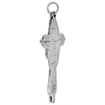 Picture of 1.5 inch (43mm) Sterling Silver Jesus Crown of Thorns Palm Leaf Crucifix Pendant Oxidized finish available with or w/o Chain