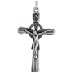 Picture of Sterling Silver Celtic Cross Crucifix Necklace Oxidized finish 1.8mm Chain