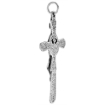 Picture of Sterling Silver Celtic Cross Crucifix Necklace Oxidized finish 1.8mm Chain
