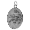 Picture of Sterling Silver St Rosalia Medal Necklace Oxidized finish Oval 1.8mm Chain
