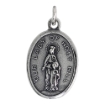 Picture of Sterling Silver Our Lady of Holy Hill Medal Necklace Oxidized finish Oval 1.8mm Chain