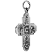Picture of Sterling Silver Scapular 4 Way Cross Medal Necklace Oxidized finish 1.8mm Chain