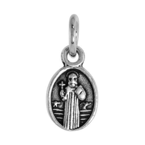 Picture of Sterling Silver Budded Liturgy Crucifix Necklace Oxidized finish for Men & Women 1.5 inch long with 2mm Curb Chain