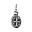 Picture of Sterling Silver Budded Liturgy Crucifix Necklace Oxidized finish for Men & Women 1.5 inch long with 2mm Curb Chain