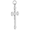 Picture of Sterling Silver Budded Liturgy Crucifix Necklace Oxidized finish for Men & Women 1.5 inch long with 2mm Curb Chain