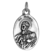 Picture of Sterling Silver St Peter and St Paul Medal Necklace Oxidized finish Oval 1.8mm Chain