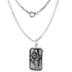 Picture of Sterling Silver St Mary Medal Necklace Oxidized finish Medal Necklace Oxidized finish 1.8mm Chain