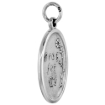 Picture of Sterling Silver St Padre Pio Medal Necklace Oxidized finish Oval 1.8mm Chain