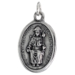 Picture of Sterling Silver St Nio De Atocha Medal Necklace Oxidized finish Oval 1.8mm Chain