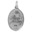 Picture of Sterling Silver St Rock (St Roch) Medal Necklace Oxidized finish Oval 1.8mm Chain