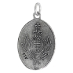 Picture of Sterling Silver St John of God San Juan de Dios Medal Necklace Oxidized finish Oval 1.8mm Chain