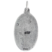 Picture of Sterling Silver St Christopher Medal Necklace Oxidized finish for Golf Players Oval 1.8mm Chain