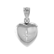 Picture of Very Tiny 1/2 inch Sterling Silver Diamond Heart Locket Necklace for Women 16-20 inch