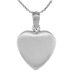 Picture of Very Tiny 1/2 inch Sterling Silver Diamond Heart Locket Necklace for Women 16-20 inch