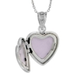 Picture of Very Tiny 1/2 inch Sterling Silver Angel Locket Necklace for Women Heart shape Two Tone 16-20 inch