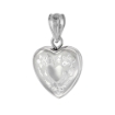 Picture of Very Tiny 1/2 inch Sterling Silver Heart Locket Necklace for Women Floral Engraving 16-20 inch