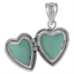 Picture of Very Tiny 1/2 inch Sterling Silver Cross Locket Necklace for Women Heart shape Green & Pink Enamel 16-20 inch