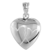 Picture of Small 5/8 inch Sterling Silver Interlocking Hearts Locket Necklace for Women Heart shape 16-20 inch