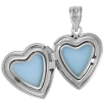 Picture of Small 5/8 inch Sterling Silver Interlocking Hearts Locket Necklace for Women Heart shape 16-20 inch