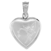 Picture of Small 5/8 inch Sterling Silver Fairy Locket Necklace for Women Heart shape 16-20 inch