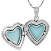 Picture of Small 5/8 inch Sterling Silver Fairy Locket Necklace for Women Heart shape 16-20 inch